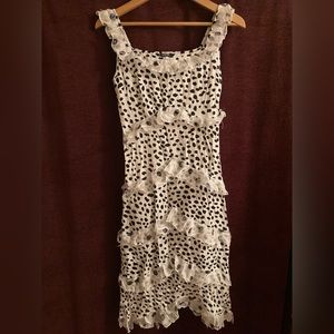 frilly Dalmatian print dress
